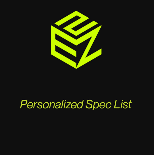 Personalized PC Part Spec List